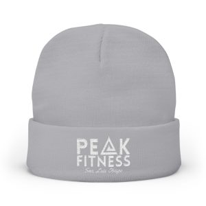 Peak Fitness Stacked Logo Knit Beanie (Embroidery)